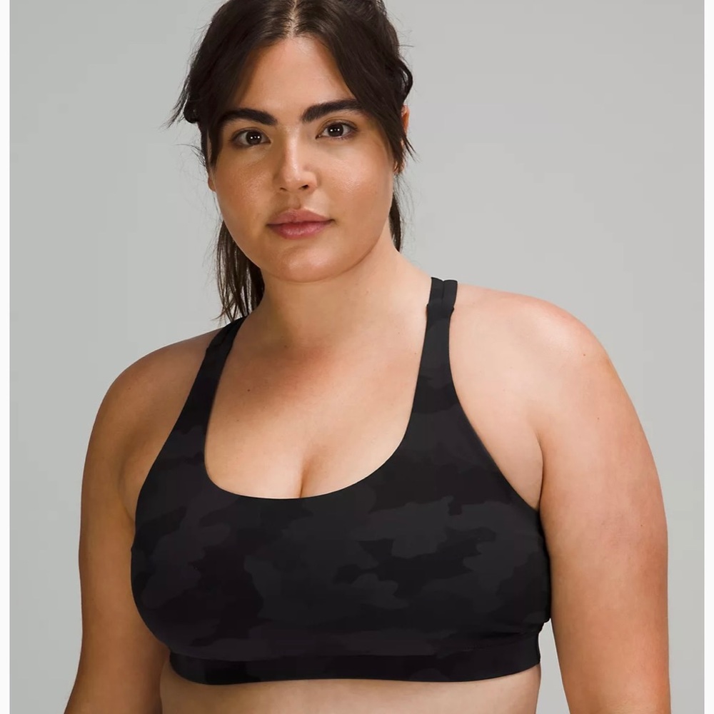 NWOT Lululemon Energy Sports Bra Heritage Black Camo